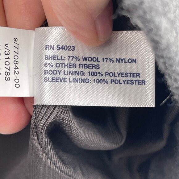 Gap Gray Long Sleeve Double Breasted Peacoat Wool Blend Jacket Size Large - Picture 5 of 10